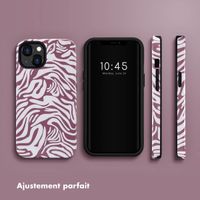 Selencia Coque arrière Vivid Tough iPhone 13 - Trippy Swirl Dark Rose