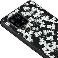 imoshion Coque Design Samsung Galaxy A42 - Fleur - Blanc / Noir