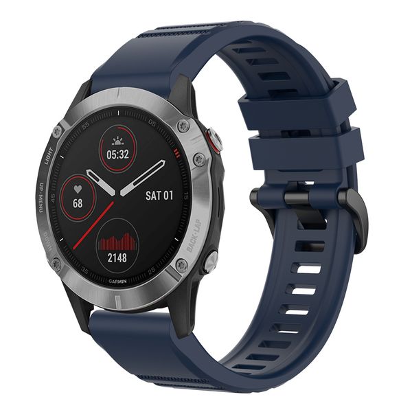 imoshion Bracelet QuickFit® Sport en silicone - Connexion Garmin Watch 22 mm - Bleu foncé