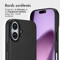 Accezz Étui de télephone portefeuille en cuir 2-en-1 avec MagSafe Apple iPhone 17 - Onyx Black