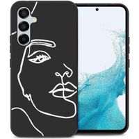 imoshion Coque Design Samsung Galaxy A54 (5G) - Visage abstrait - Noir