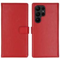 Selencia Étui portefeuille en cuir véritable Samsung Galaxy S23 Ultra - Rouge