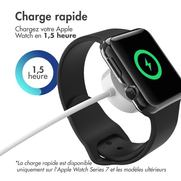 imoshion Câble de chargement Apple Watch USB-C et USB-A - 0,5 mètre - Blanc