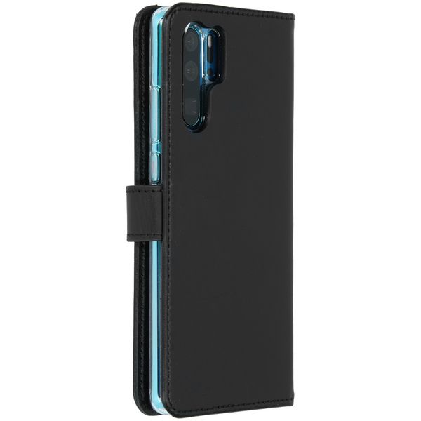 Selencia Étui portefeuille en cuir véritable Huawei P30 Pro - Noir