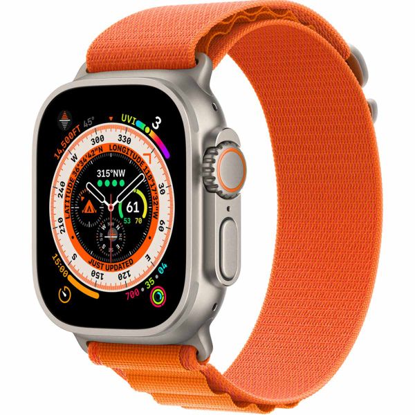 Apple Alpine Loop Band Apple Watch Series 1-10 / SE / Ultra (2) - 42/44/45/46/49 mm - Taille M - Orange