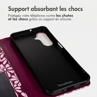 imoshion Étui de télephone portefeuille Design Samsung Galaxy A35 - Bloom Love Blush
