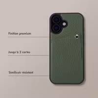 Selencia Coque Riva avec porte-cartes Apple iPhone 16 - Sage Green