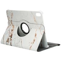 imoshion Coque tablette Design rotatif à 360° iPad 10 (2022) 10.9 pouces - White Marble