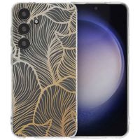 imoshion Coque Design Samsung Galaxy S24 - Golden Leaves Transparent