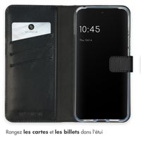 Selencia Étui de téléphone portefeuille en cuir véritable Google Pixel 8 - Noir