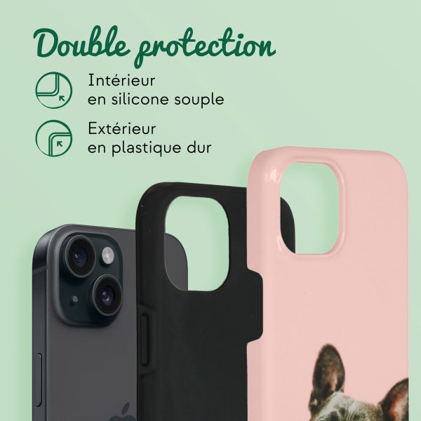 Concevez votre propre coque Tough Apple iPhone 15 - Blanc