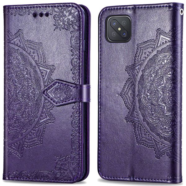 imoshion Etui de téléphone portefeuille Mandala Oppo Reno4 Z 5G - Violet