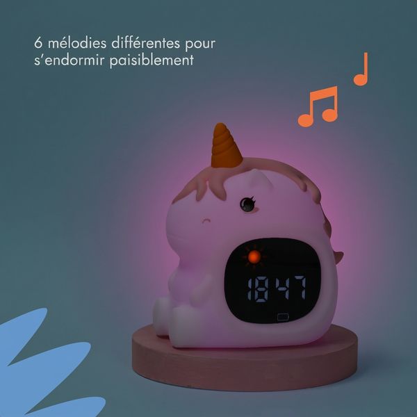 imoshion Kids Coach de sommeil - Veilleuse avec haut-parleur - Réveil enfant - Unicorn