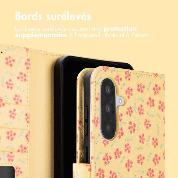 imoshion Étui de télephone portefeuille Design Samsung Galaxy A56 - Sunny Yellow Petite Flowers