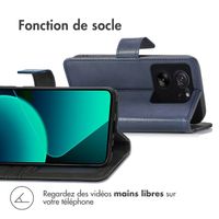 imoshion Étui de téléphone portefeuille Luxe Xiaomi 13T / 13T Pro - Bleu foncé