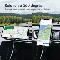 Accezz Support de téléphone pour voiture - MagSafe - Chargeur sans fil - Universel - Grille de ventilation - Noir