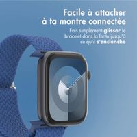 imoshion Bracelet tissé en nylon Apple Watch Series 1 á 10 / SE / Ultra (2) (44/45/46/49 mm) - Bleu Foncé