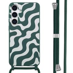 imoshion Coque design en silicone avec cordon Samsung Galaxy S25 Plus - Petrol Green Groovy