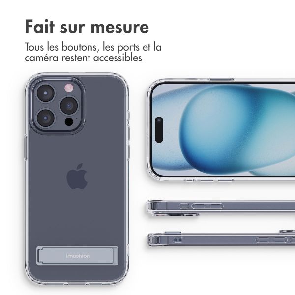 imoshion Coque Stand Apple iPhone 15 Pro Max - Transparent