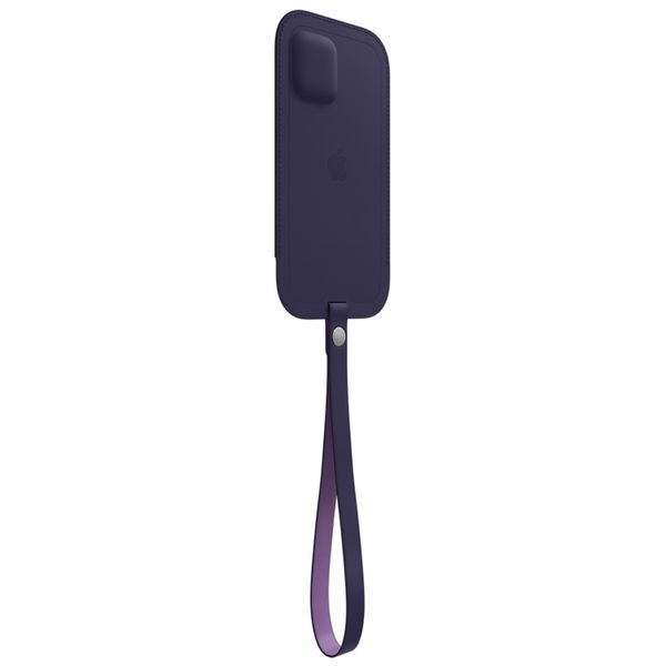 Apple Sacoche en cuir MagSafe iPhone 12 Pro Max - Deep Violet