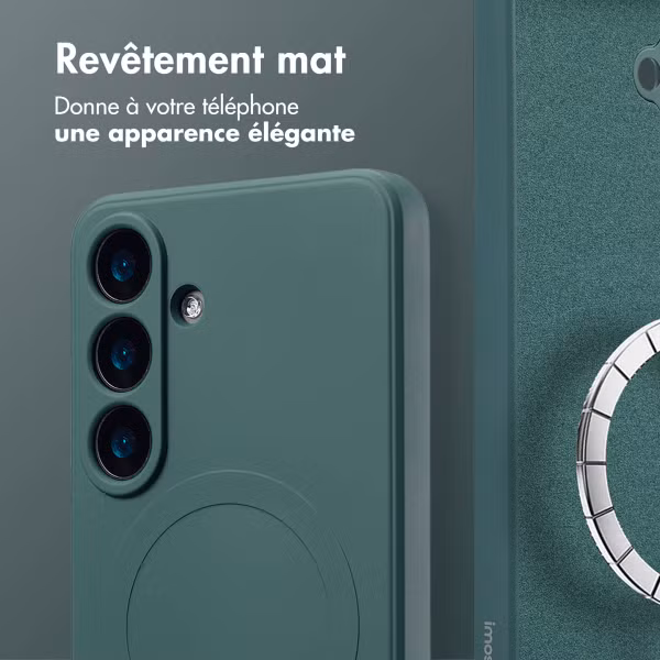 imoshion Coque Couleur avec MagSafe Samsung Galaxy S25 - Vert foncé