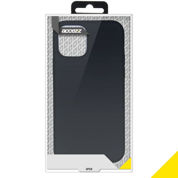 Accezz Coque Liquid Silicone iPhone 12 Pro Max - Noir