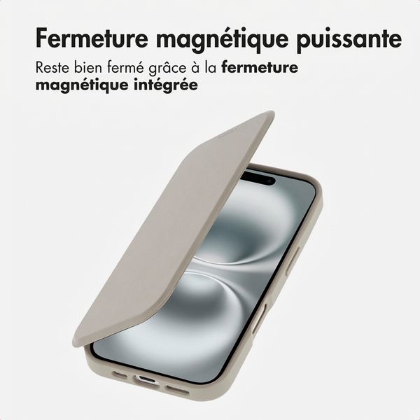 imoshion Bookcase transparente avec MagSafe Apple iPhone 16 - Beige