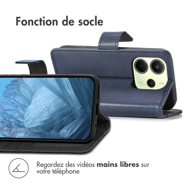 imoshion Étui de télephone portefeuille Xiaomi Redmi Note 14 (4G) - Bleu foncé
