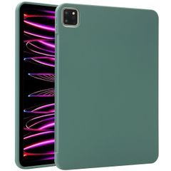 Accezz Coque Liquid Silicone avec porte-stylet Apple iPad Pro 11 (2022 / 2021 / 2020 / 2018) - Vert foncé