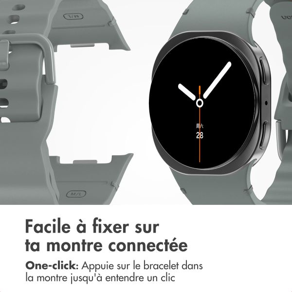 imoshion Bracelet Wave en silicone Samsung Galaxy Watch 8 (40/44mm) / Classic (46mm) - Gris foncé