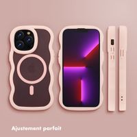 Selencia Coque arrière Wavy avec MagSafe Apple iPhone 13 Pro - Soft Pink