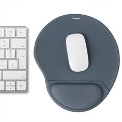 imoshion Tapis de souris ergonomique - Tapis de souris avec repose-poignet - 30 x 25 cm - Bleu seal