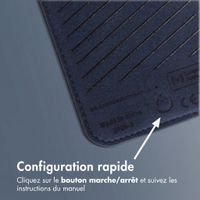 Accezz Porte-cartes en cuir magnétique - Compatible avec Apple Find My - Nightfall Blue
