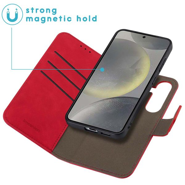 imoshion Etui de télephone luxe 2-en-1 amovible Samsung Galaxy S25 - Rouge