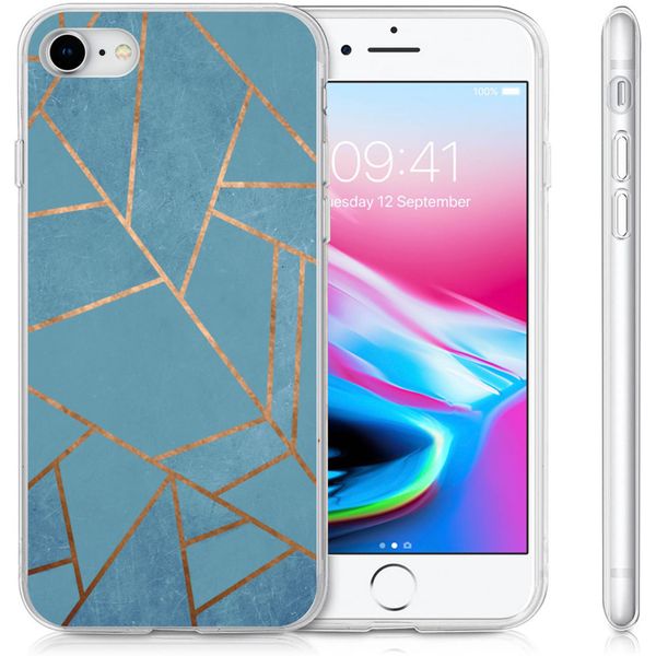 imoshion Coque Design iPhone SE (2022 / 2020) / 8 / 7 / 6s - Blue Graphic