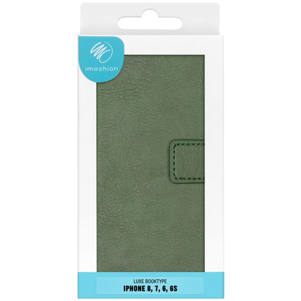 imoshion Étui de télephone portefeuille Apple iPhone SE (2022 / 2020) / 8 / 7 / 6(s) - Vert