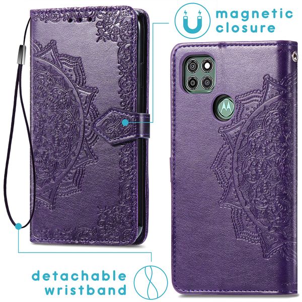 imoshion Etui de téléphone portefeuille Mandala Moto G9 Power