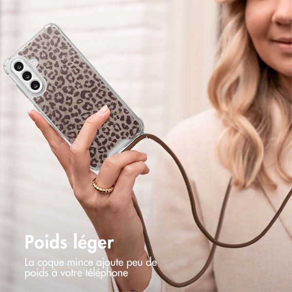 imoshion Coque Design avec cordon Samsung Galaxy A56 - Leopard Mood