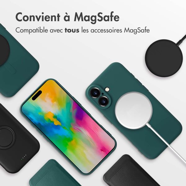 imoshion Coque Couleur avec MagSafe Apple iPhone 16 - Vert foncé