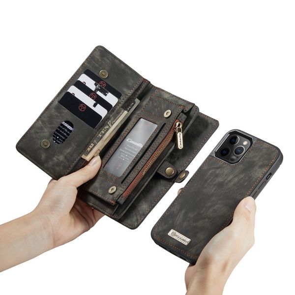 CaseMe Etui de téléphone de luxe en cuir deux iPhone 12 Pro Max