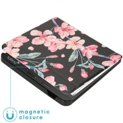 imoshion Design Slim Hard Sleepcover avec support Tolino Vision 5 - Blossom Watercolor Black