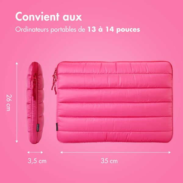 imoshion Pochette ordinateur Puffer 13-14 pouces - Hot Pink