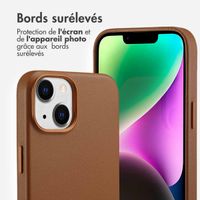 Accezz Coque arrière en cuir avec MagSafe Apple iPhone 14 - Sienna Brown