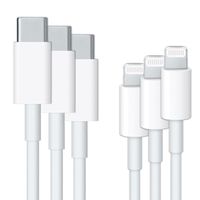Câble USB-C vers Lightning en emballage d'origine pack de 3 - Apple 'pre-owned' - 1 mètre - MFI