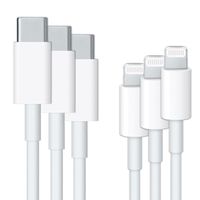 3 x Câble USB-C vers Lightning - MFI - 1 mètre