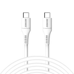 Accezz Câble USB-C vers USB-C - 2 mètres - Blanc