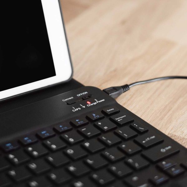 Accezz Étui Bluetooth Clavier AZERTY Apple iPad 9 (2021) 10.2 pouces / iPad 8 (2020) 10.2 pouces / iPad 7 (2019) 10.2 pouces 