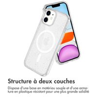 imoshion Coque Pailletée avec MagSafe Apple iPhone 12 (Pro) - Paillettes Transparent