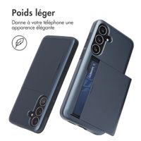imoshion Coque arrière avec porte-cartes Samsung Galaxy S25 FE - Bleu foncé