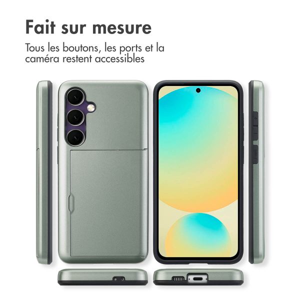 imoshion Coque arrière avec porte-cartes Samsung Galaxy S24 FE - Vert foncé